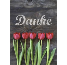 Postkarte Danke Tulpen 10,5x14,8 cm