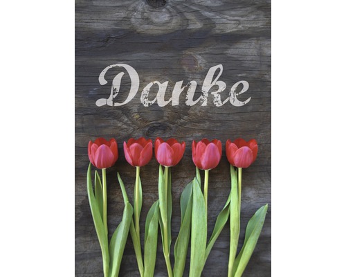 Carte postale Merci tulipes 10,5x14,8 cm