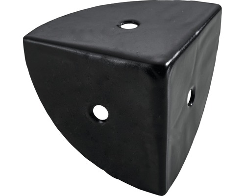 Coin de caisse 28x28x28 acier noir 25 pièces Connecteur d''angle noir avec trous de forage