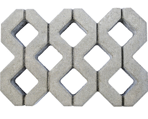 Pflasterstein Rasengitter Beton grau 60 x 40 x 8 cm Pflasterstein Rasengitter Beton grau 60 x 40 x 8 cm
