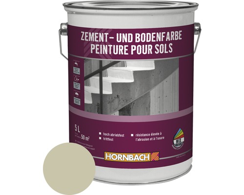 HORNBACH Zementfarbe Bodenfarbe RAL 7032 kieselgrau 5 l