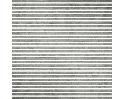 Mosaïque en grès-cérame Arcardia Baccheta gris 30x30 cm Panneau décoratif à rayures