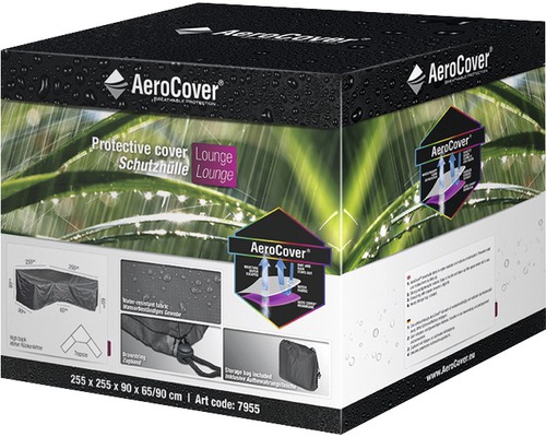 Verpackung einer AeroCover Schutzhülle für Lounge Möbel