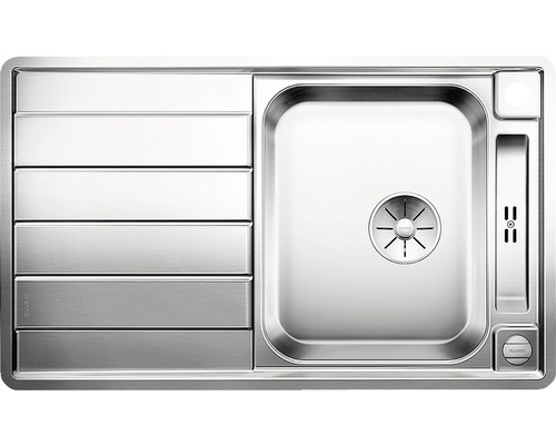 Évier Blanco Axis III 45 S-IF lxp 860x510 mm acier inoxydable satiné 522102 Évier en acier inoxydable avec égouttoir