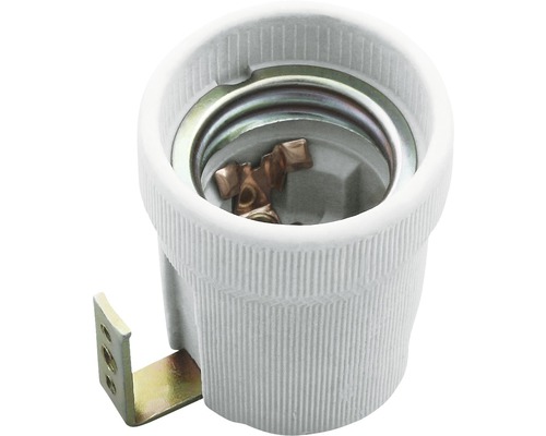 Keramische Fassung HLDR-E27-F E27 Lampenfassung mit Befestigungswinkel