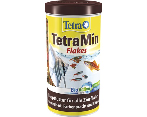 Flockenfutter TetraMin 1000 ml TetraMin Flakes Hauptfutter für Zierfische in einer Dose