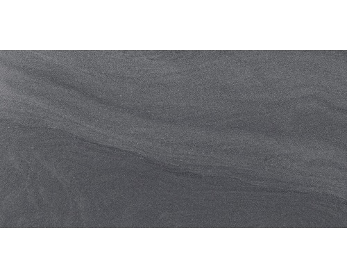 Carrelage de sol en grès cérame fin Austral anthracite 32x62,5 cm