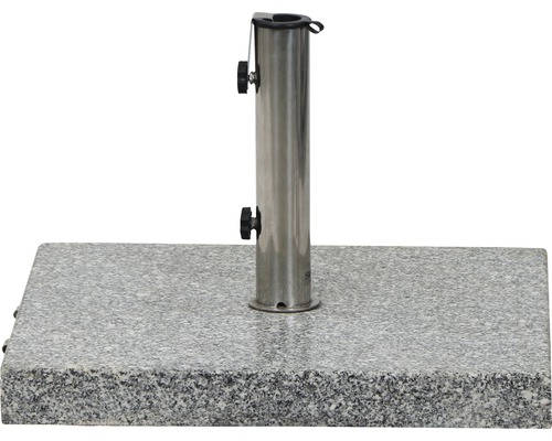 Support de parasol en granit avec tube en acier pour parasols