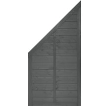Holzwand mit schrägem Oberteil