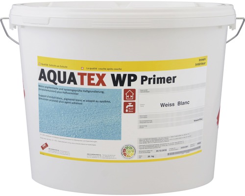 Apprêt de couche d'accrochage Kabe Aquatex WP blanc 20 kg Aquatex WP Primer, primaire d''adhérence pigmenté blanc dans un seau de 20 kilogrammes