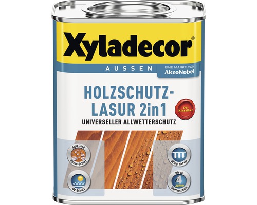 Xyladecor lasure de protection du bois 2en1 pour l''extérieur en bidon