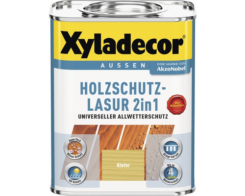 Lasure de protection du bois Xyladecor pin 750 ml Xyladecor Lasure de protection du bois 2en1 pour l''extérieur