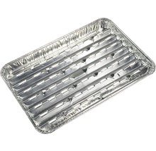Grillschale aus Aluminium mit Rillen