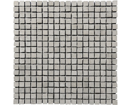 Mosaïque en grès-cérame Arcardia Tumbled gris 30x30 cm