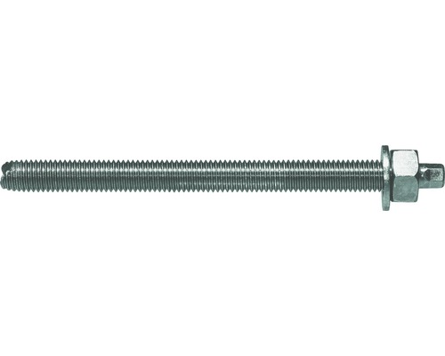 Upat Ankerstange Asta M12x160 mm galv. verzinkt 10 Stück Bolzenanker mit Gewinde, Mutter und Unterlegscheibe