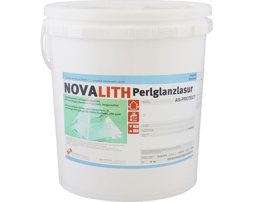 Peinture silicate KABE Novalith lasure perle brillante extérieur argent 20 kg