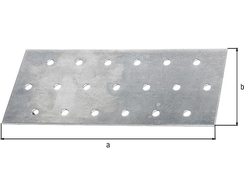 Tôle perforée avec plusieurs trous et indications de dimension