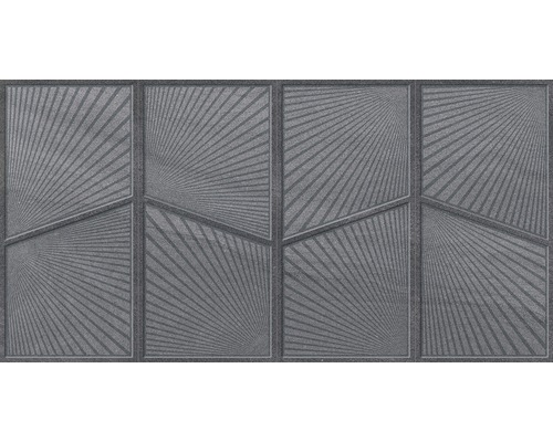 Carrelage de sol en grès cérame fin Austral anthracite 32x62,5 cm