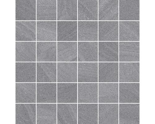 Mosaïque en grès cérame fin Austral gris 30x30 cm Mosaïque en grès cérame pour mur et sol
