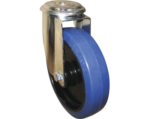 Lenkrolle mit Stahlgehäuse und Elastikreifen