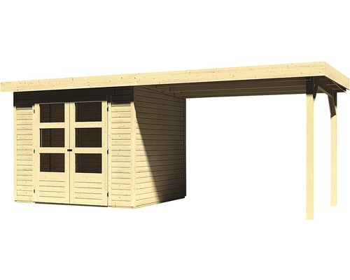 Abri de jardin en bois avec annexe