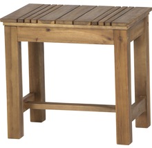 Holzhocker aus Akazie mit Lattenrost als Sitzfläche