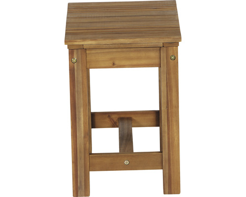 Holzhocker mit überdachtem Dach