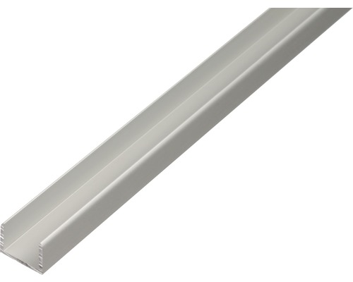 U-Profil Aluminium silber 22,5 x 22 x 1,8 x 1,8 mm 2 m
