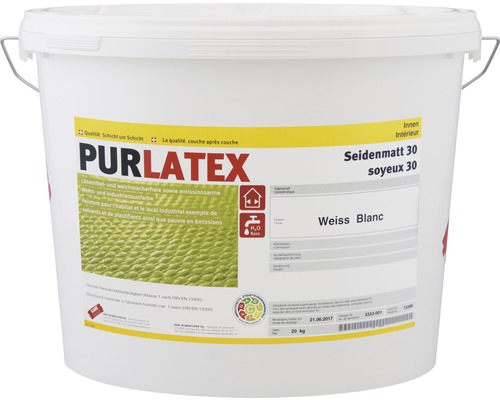 Peinture pour mur et plafond KABE Purlatex mate satinée 30 blanche 20 kg