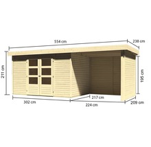 Dimensions de l''abri de jardin en bois