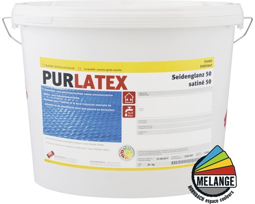 Seau de peinture d''intérieur Purlatex Seidenglanz 50, 20 kilogrammes