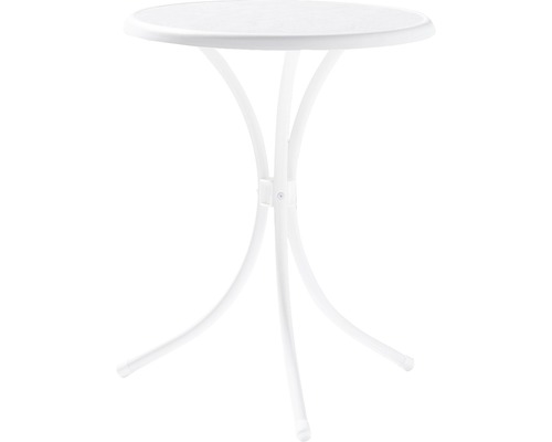 Table de balcon Sieger Mecalit Ø 60 H 72 cm blanc