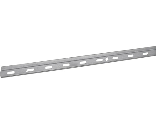 Rail de suspension pour armoire 2000 x 29 x 6,5 mm, acier galvanisé, 1 pièce Rail profilé avec trous