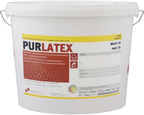 Seau de peinture d''intérieur Purlatex Matt 10 pour locaux résidentiels et industriels