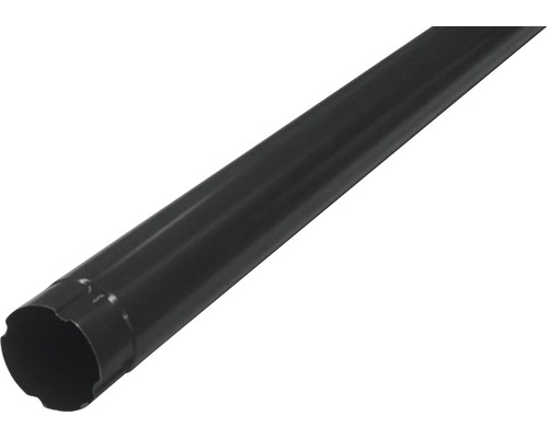 Tuyau de descente PRECIT acier rond gris anthracite RAL 7016 DN 87 mm h = 2000 mm