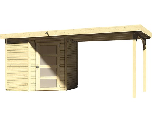 Holzgarage mit Geräteschuppen für den Aussenbereich