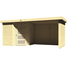 Abri de jardin en bois avec porte et porte coulissante