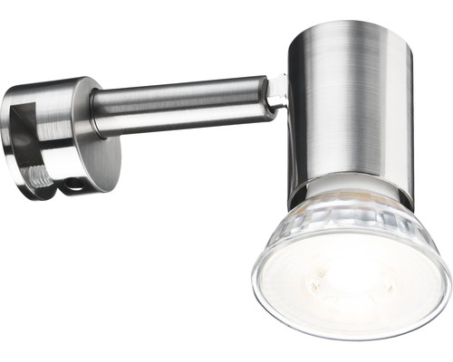 LED Spiegelleuchte 5,3W 345 lm 2700 K warmweiss Galeria Spot eisen/gebürstet 230V H 60 mm