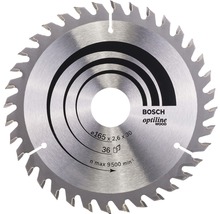 Bosch Kreissägeblatt Optiline Wood 165x30mm 36Z