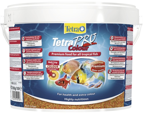 Seau de nourriture pour poissons TetraPro Colour pour poissons d''ornement tropicaux