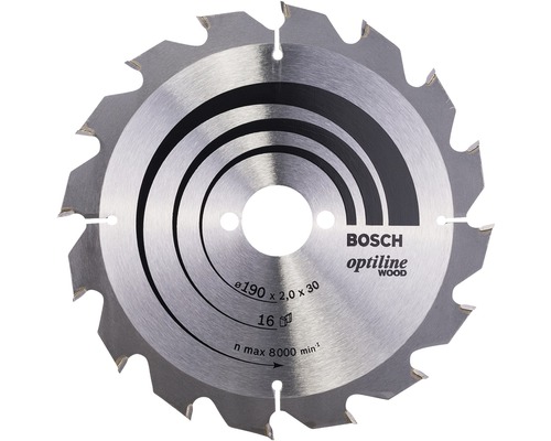 Bosch Lame de scie circulaire Optiline Wood 190x30mm 16Z