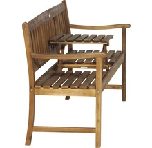 Banc de jardin en bois avec table intégrée