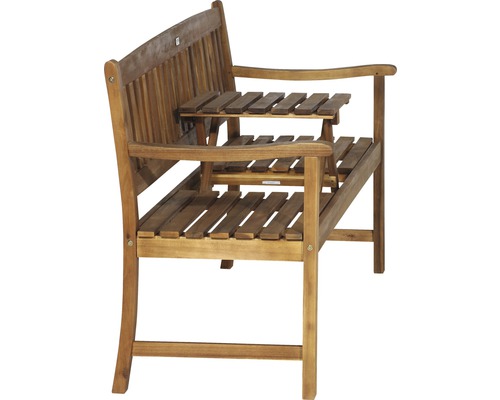 Banc de jardin en bois avec table intégrée