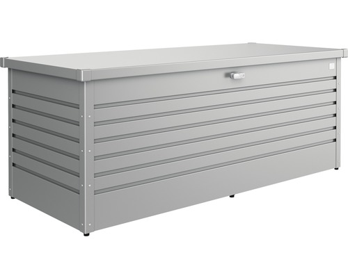 Auflagenbox Biohort FreizeitBox 180, 181 x 79 x 71 cm, quarzgrau-metallic Graue Gartenbox für den Aussenbereich zur Aufbewahrung von Gartengeräten und -möbeln