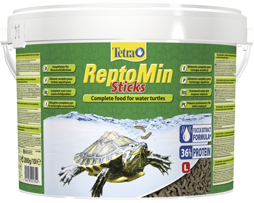 Tetra nourriture premium ReptoMin Sticks pour tortues d’eau 10 l Tetra ReptoMin Sticks Aliment complet pour tortues aquatiques dans un seau