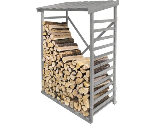 Étagère pour bois de cheminée Konsta 125x70x185 cm gris clair