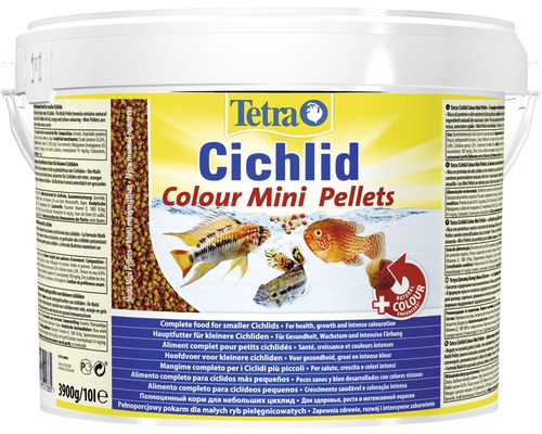 Tetra Cichlid Colour Mini Pellets nourriture pour poissons en seau