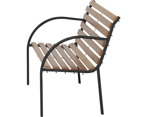 Gartenbank mit Armlehne und Holzlatten