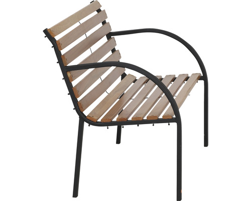 Gartenstuhl mit Armlehnen aus Holz und Metall