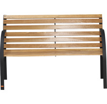 Gartenbank mit Holzlatten und Metallgestell